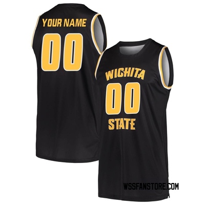 Youth Custom Wichita State Shockers Replica Basketball Jersey - Black